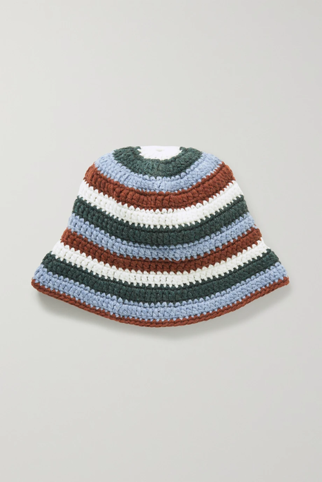 유럽직배송 카이트 버킷햇 KHAITE Kam striped crocheted cashmere bucket hat 33258524072798474