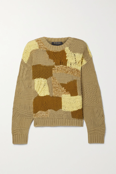 유럽직배송 로로피아나 스웨터 LORO PIANA Salamanca patchwork cotton and silk-blend sweater 25185454455996724