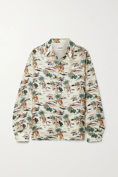 유럽직배송 카이트 셔츠 KHAITE Garo printed silk-twill shirt 36856120585167460