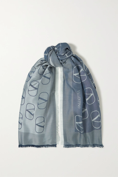 유럽직배송 발렌티노 스카프 VALENTINO Valentino Garavani silk-jacquard scarf 33258524072757018