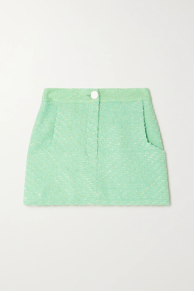 유럽직배송 ROWEN ROSE Metallic cotton-blend tweed mini skirt 33258524072519026