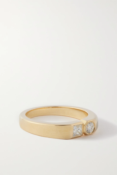 유럽직배송 WWAKE Dyad 14-karat gold recycled diamond ring 27086482324277767