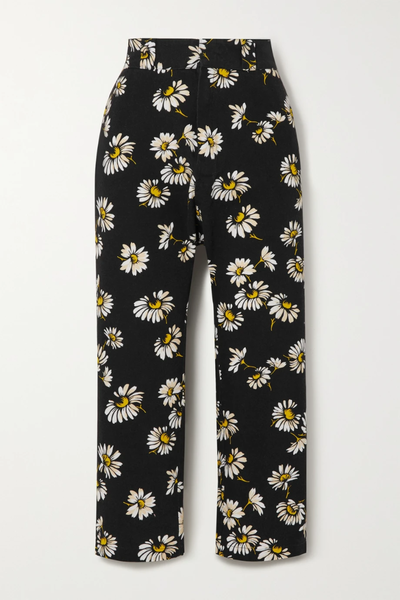 유럽직배송 알13 R13 Floral-print cotton-canvas straight-leg trousers 32027475399751328