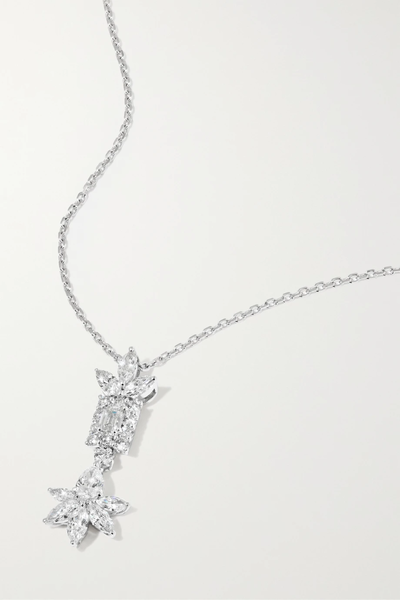 유럽직배송 YEPREM 18-karat white gold diamond necklace 36594538430049026