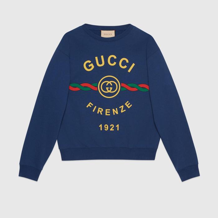 유럽직배송 구찌 GUCCI Gucci - Cotton &#039;Gucci Firenze 1921&#039; sweatshirt 626990XJD7O4409