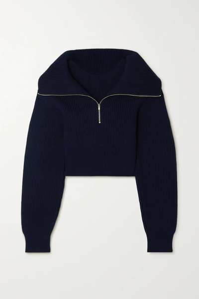 유럽직배송 자크뮈스 스웨터 JACQUEMUS Risoul cropped ribbed merino wool sweater 33258524072444983