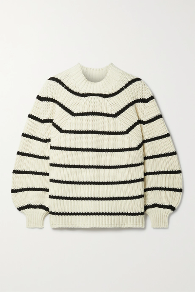 유럽직배송 어피스아파트 스웨터 APIECE APART Nueva Merel ribbed striped cotton and cashmere-blend sweater 33258524072832511