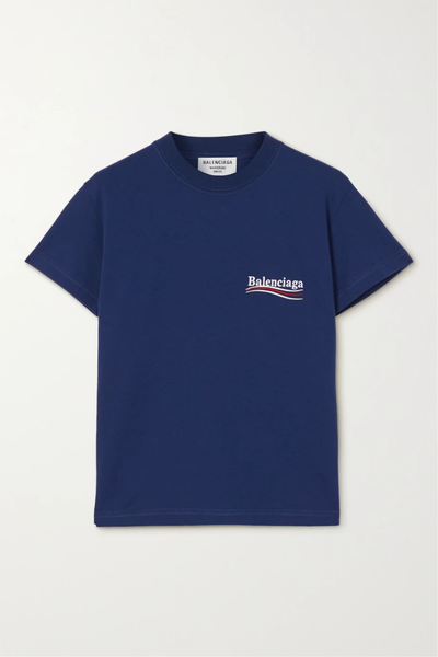 유럽직배송 발렌시아가 티셔츠 BALENCIAGA Embroidered cotton-jersey T-shirt 38063312418732078