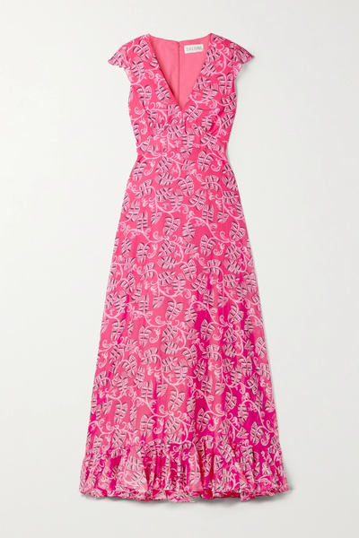 유럽직배송 살로니 원피스 SALONI Emma ruffled floral-print cotton and silk-blend maxi dress 33258524072794973