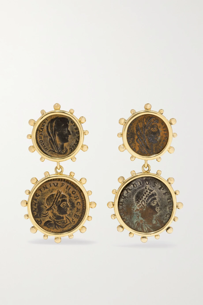 유럽직배송 두비니 귀걸이 DUBINI 18-karat gold and bronze earrings 38063312418321763