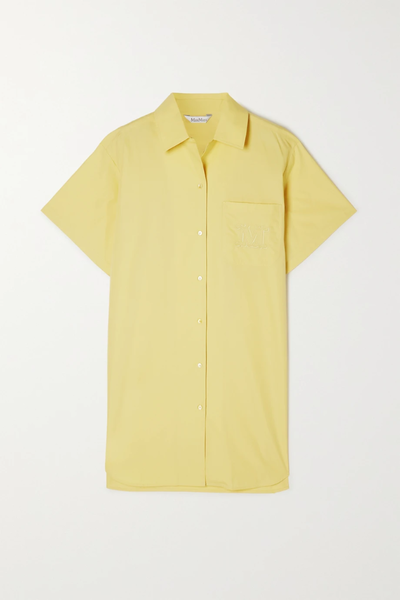 유럽직배송 막스마라 셔츠원피스 MAX MARA Palau embroidered cotton-poplin mini shirt dress 29419655932408367
