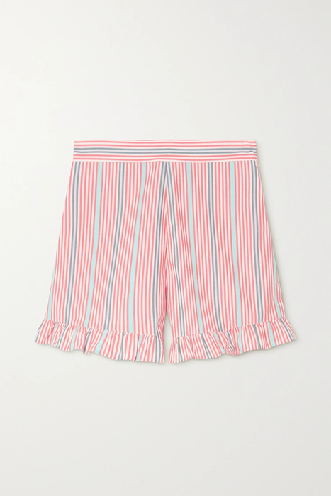 유럽직배송 씨바이 끌로에 SEE BY CHLOÉ Ruffled striped cotton-poplin shorts 33258524072436475