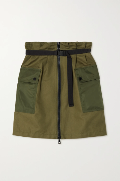 유럽직배송 몽클레어 스커트 MONCLER Belted shell-trimmed cotton and linen-blend gabardine mini skirt 25185454455936948