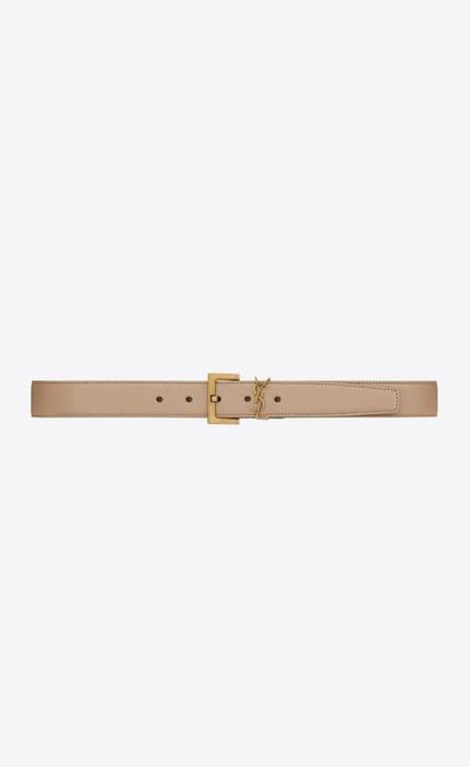 유럽직배송 입생로랑 여성벨트 SAINT LAURENT monogramme belt with square buckle in shiny box saint laurent leather 634437BOO0W2721