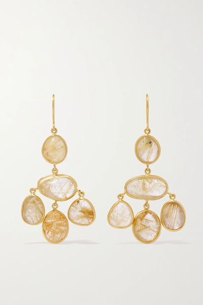유럽직배송 피파스몰 귀걸이 PIPPA SMALL 18-karat gold quartz earrings 36093695688950453
