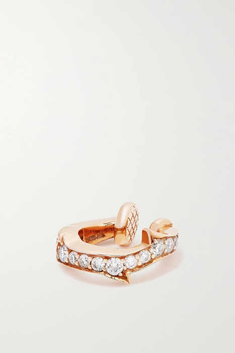유럽직배송 STEPHEN WEBSTER + NET SUSTAIN 18-karat recycled rose gold diamond ear cuff 27086482324687105