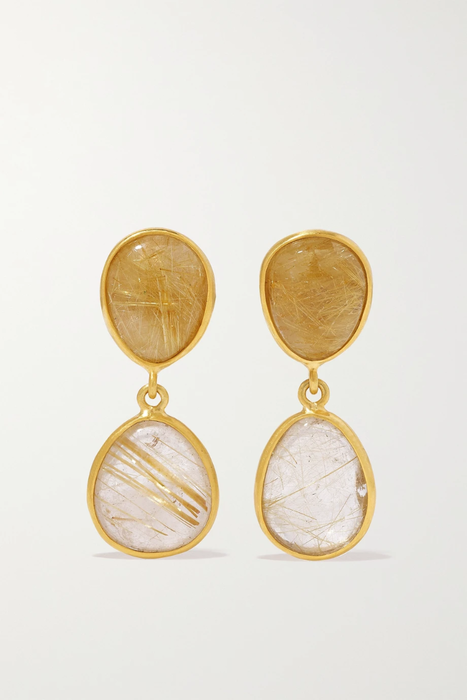 유럽직배송 피파스몰 귀걸이 PIPPA SMALL 18-karat gold quartz earrings 36093695688946602