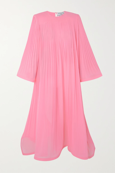 유럽직배송 ROWEN ROSE Pleated silk-georgette midi dress 33258524072519048