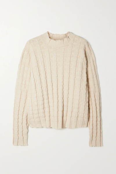 유럽직배송 로렌마누지안 스웨터 LAUREN MANOOGIAN Bubble ribbed cotton-blend sweater 36093695688845397