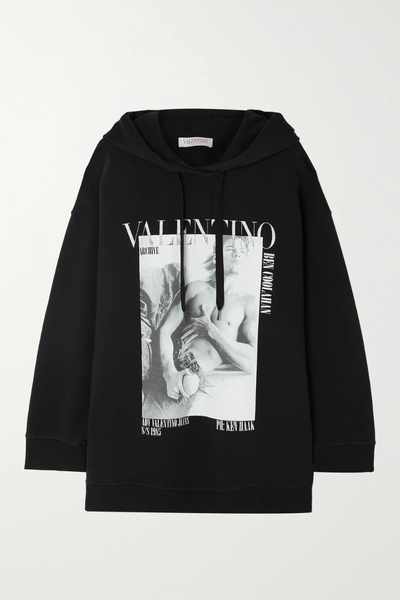 유럽직배송 발렌티노 후디 VALENTINO Printed cotton-jersey hoodie 33258524072485091