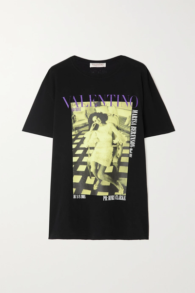 유럽직배송 발렌티노 티셔츠 VALENTINO Printed cotton-jersey T-shirt 33258524072485081