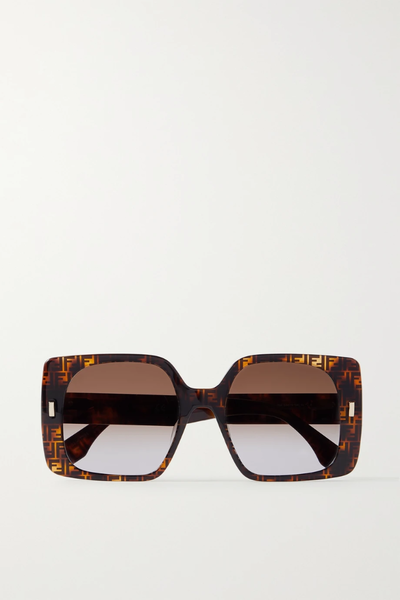 유럽직배송 펜디 선글라스 FENDI Oversized square-frame tortoiseshell acetate sunglasses 38063312420815881