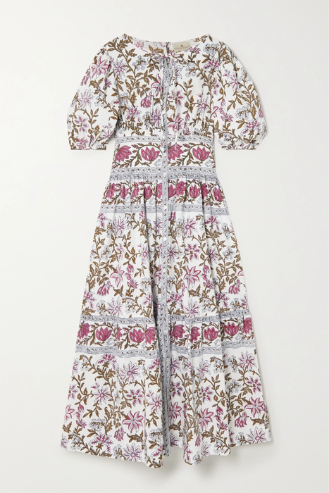 유럽직배송 HANNAH ARTWEAR + NET SUSTAIN Camilla tiered floral-print cotton-poplin maxi dress 36856120584984700