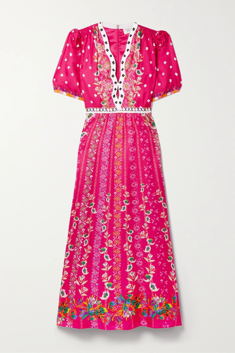 유럽직배송 살로니 원피스 SALONI Tabitha printed silk-satin jacquard maxi dress 33258524072794977