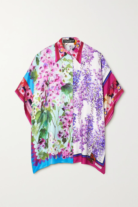 유럽직배송 돌체앤가바나 DOLCE &amp; GABBANA Floral-print silk-twill shirt 25185454455982325