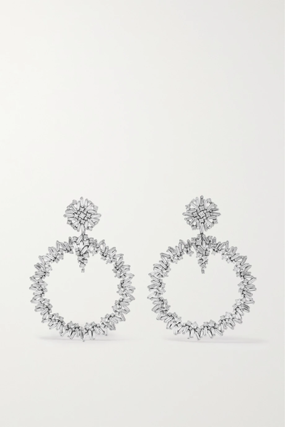 유럽직배송 수잔케일런 귀걸이 SUZANNE KALAN 18-karat white gold diamond earrings 29419655932164967