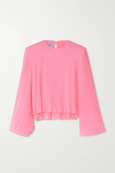 유럽직배송 ROWEN ROSE Pleated silk-georgette blouse 33258524072519034