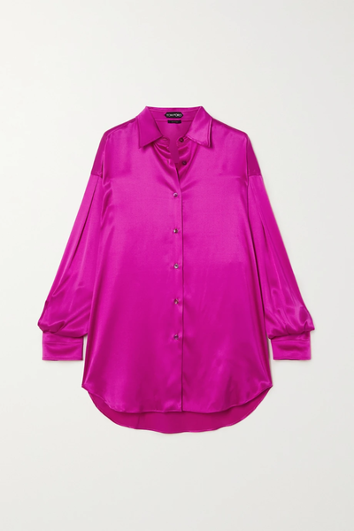 유럽직배송 톰포드 셔츠 TOM FORD Oversized silk and Lyocell-blend satin shirt 33258524071968134