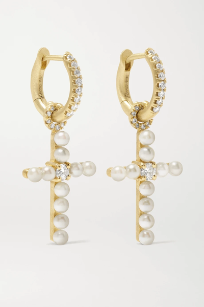 유럽직배송 아이린뉴워스 귀걸이 IRENE NEUWIRTH Immaculate 18-karat gold, turquoise and diamond hoop earrings 22250442025826726