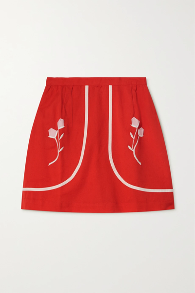 유럽직배송 바체바 미니스커트 BATSHEVA Carter embroidered cotton mini skirt 32027475400317015