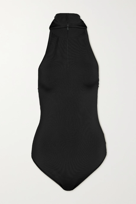 유럽직배송 알라이아 ALAÏA Hooded stretch-knit bodysuit 31840166391939922