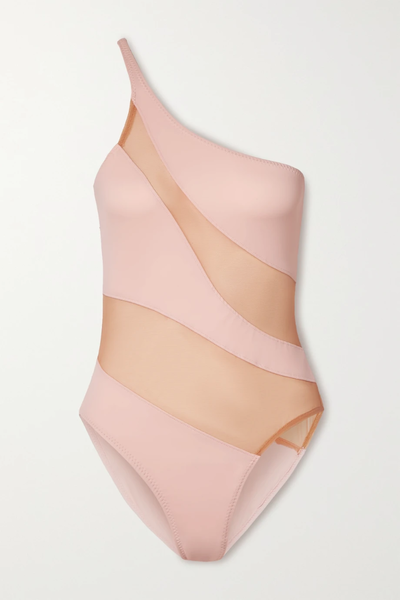 유럽직배송 노르마카말리 NORMA KAMALI Mio one-shoulder mesh-paneled swimsuit 36856120584999353