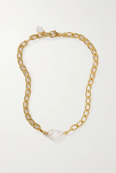 유럽직배송 로렌스튜어트 목걸이 LOREN STEWART Baroque gold vermeil pearl necklace 29419655932741386