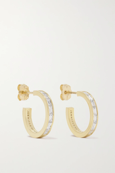 유럽직배송 제니퍼메이어 귀걸이 JENNIFER MEYER 18-karat gold diamond hoop earrings 36856120585611386
