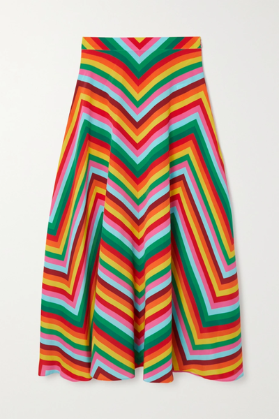 유럽직배송 발렌티노 스커트 VALENTINO Striped silk-crepe maxi skirt 24665545640610874