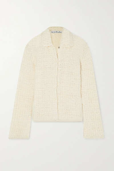 유럽직배송 아크네스튜디오 가디건 ACNE STUDIOS Crochet-knit cotton-blend cardigan 24772899113056070