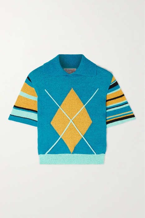 유럽직배송 앤더슨벨 스웨터 ANDERSSON BELL Cropped argyle knitted sweater 24772899113112073