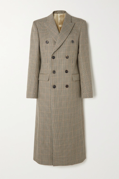 유럽직배송 와드로브.NYC 코트 WARDROBE.NYC Double-breasted houndstooth wool coat 13452677151450038