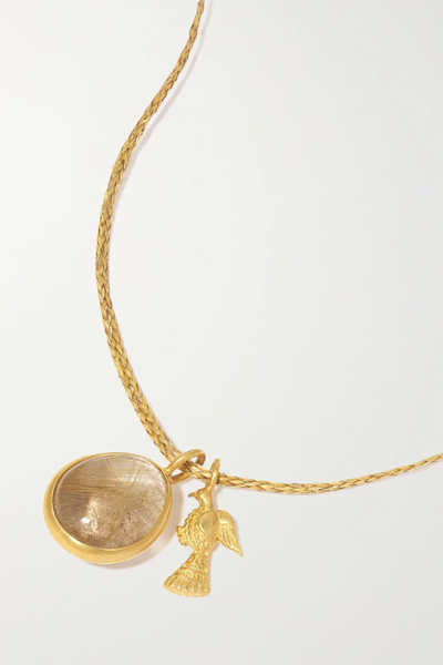 유럽직배송 피파스몰 목걸이 PIPPA SMALL 18-karat gold, cord and quartz necklace 36093695688946606