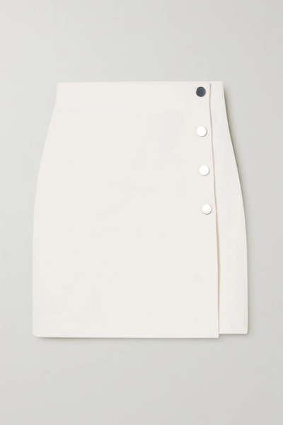 유럽직배송 보테가베네타 스커트 BOTTEGA VENETA Linen-blend mini wrap skirt 36594538430075203