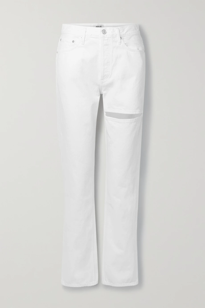 유럽직배송 에이골디 진 AGOLDE + NET SUSTAIN Lana cutout organic mid-rise straight-leg jeans 32027475400236866