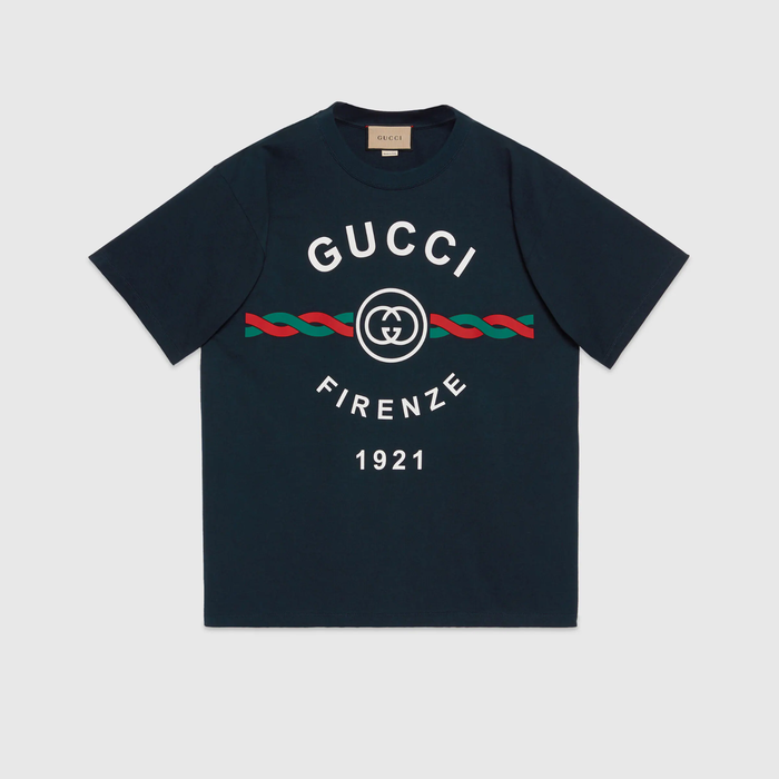 유럽직배송 구찌 GUCCI Gucci - Cotton jersey &#039;Gucci Firenze 1921&#039; T-shirt 616036XJD7T4795