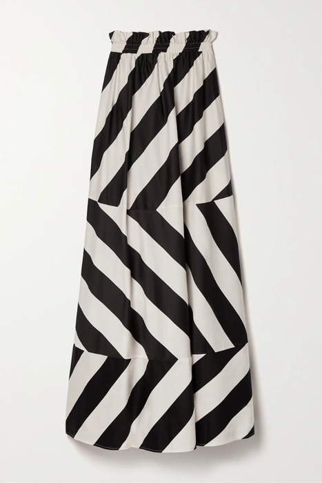유럽직배송 토리버치 TORY BURCH Strapless striped cotton-sateen maxi dress 34344356236523130