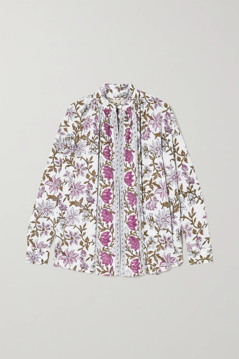 유럽직배송 HANNAH ARTWEAR Carina floral-print cotton-poplin blouse 36856120584984726