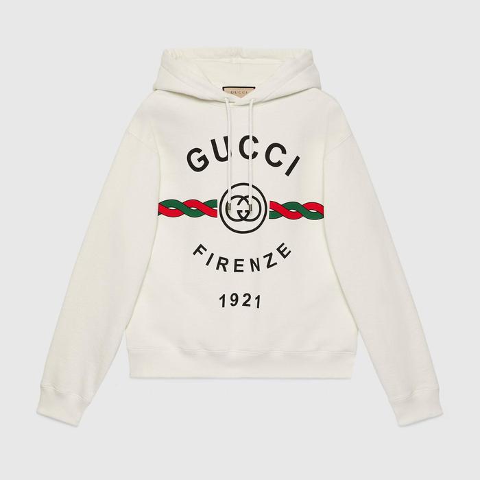 유럽직배송 구찌 GUCCI Gucci - Cotton &#039;Gucci Firenze 1921&#039; hooded sweatshirt 646953XJD7O9095