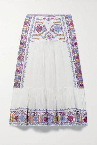 유럽직배송 이자벨마랑 스커트 ISABEL MARANT Candice embroidered crinkled cotton-voile midi skirt 33258524072507000